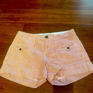 Red and white striped Martin fit Banana Republic shorts size 0